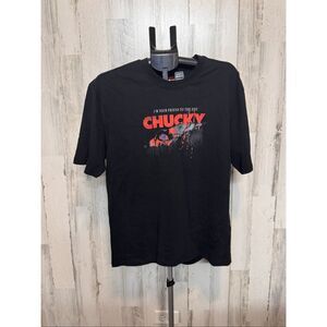 Chucky Graphic T-Shirt Men’s Size S Black Horror Movie Tee Good Guy Shirt